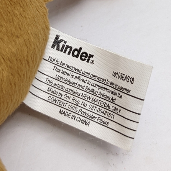 2/$20 Kinder Surprise lion plush 10” - Picture 6 of 6
